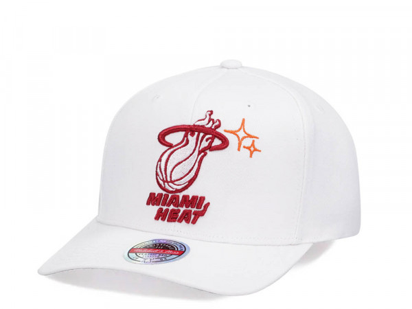 Mitchell & Ness Miami Heat Merch Logo Hardwood Classic Red Flex Snapback Cap