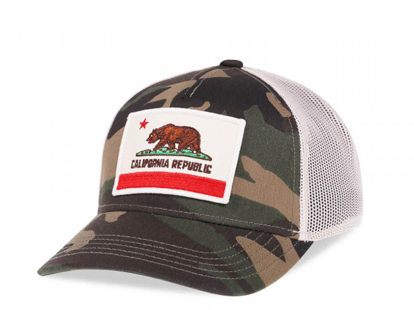 American Needle California Republic Camouflage Trucker Snapback Cap