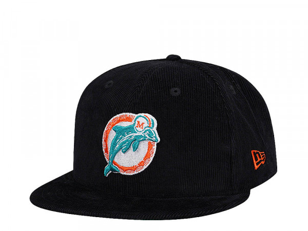 New Era Miami Dolphins Black Corduroy Edition 9Fifty Snapback Cap