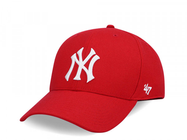 47Brand New York Yankees Red MVP Snapback Cap