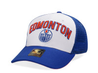Starter Edmonton Oilers Penalty Curved Trucker Snapback Cap
