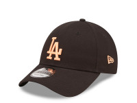 New Era Los Angeles Dodgers League Essential Black Black 9Forty Strapback Cap