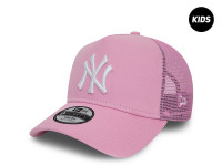 New Era New York Yankees League Essential Pink 9Forty A Frame Trucker Snapback Cap