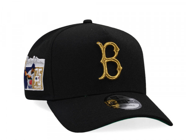 New Era Brooklyn Dodgers 75 Years Jackie Robinson Black Edition A Frame Snapback Cap