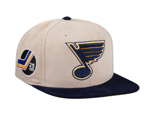 Mitchell & Ness St.Louis Blues 25th Anniversary Two Tone Vintage Cord Edition Dynasty Fitted Cap