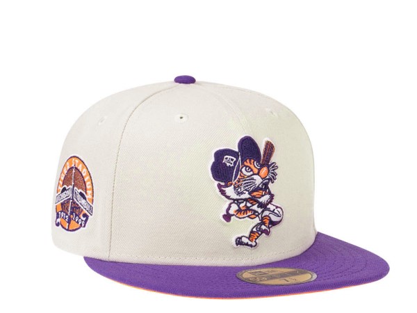 New Era Detroit Tigers Stadium Patch Purple Orange Shock Edition 59Fifty Fitted Cap