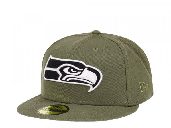 New Era Seattle Seahawks Olive Gray Edition 59Fifty Fitted Cap