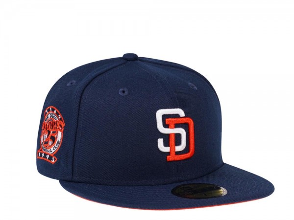 New Era San Diego Padres 25th Anniversary Orange Pop Edition 59Fifty Fitted Cap