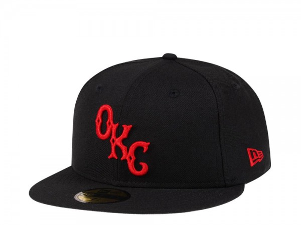 New Era Oklahoma City Dodgers Black Red Edition 59Fifty Fitted Cap