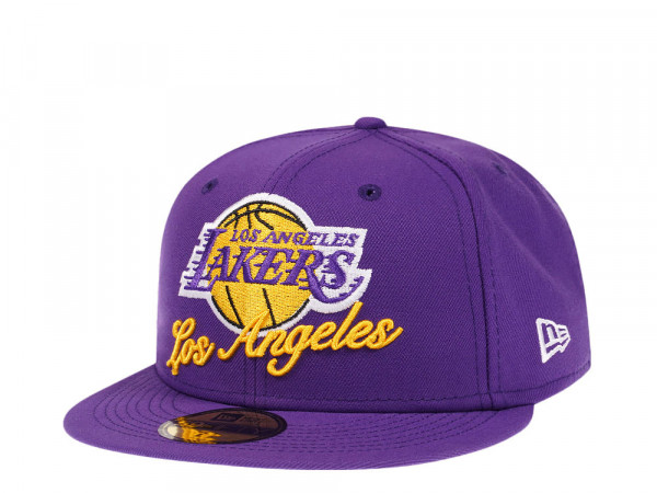 New Era Los Angeles Lakers Purple Duallogo Edition 59Fifty Fitted Cap
