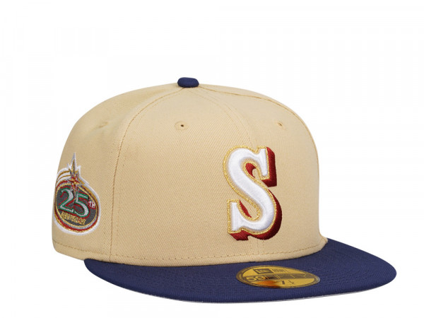 New Era Seattle Mariners 25th Anniversary Vegas Gold Prime Two Tone Edition 59Fifty Fitted Cap