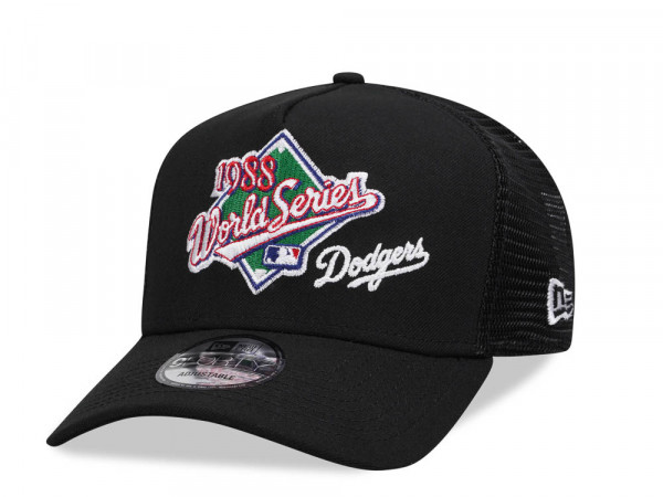 New Era Los Angeles Dodgers World Series 1988 Black 9Forty A Frame Trucker Snapback Cap