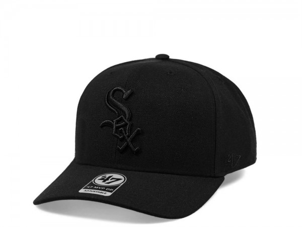 47brand Chicago White Sox All Black Classic DP Snapback Cap