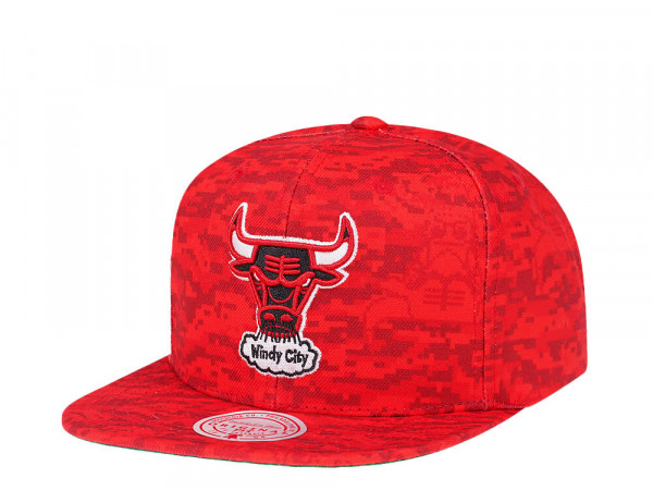 Mitchell & Ness Chicago Bulls NBA Team Digi Camo Hardwood Classic Snapback Cap