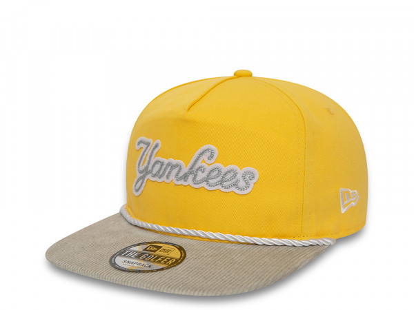 New Era New York Yankees Cord Visor Yellow Golfer Snapback Cap