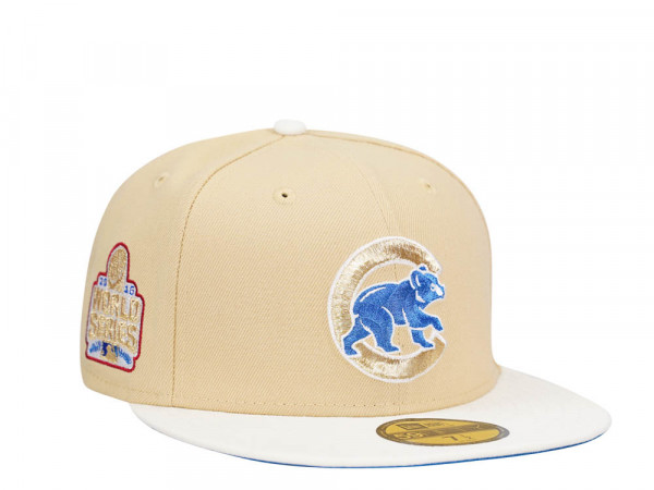 New Era Chicago Cubs World Series 2016 Gold Azure Two Tone Edition 59Fifty Fitted Cap