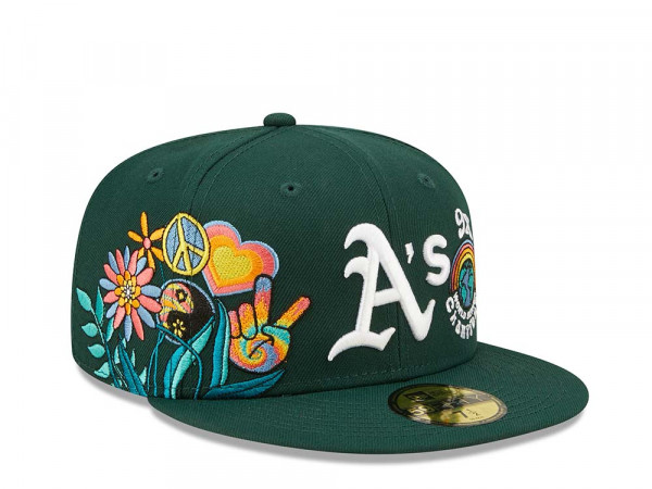 New Era Oakland Athletics 9x World Series Champions - Green Groovy Edition 59Fifty Fitted Cap