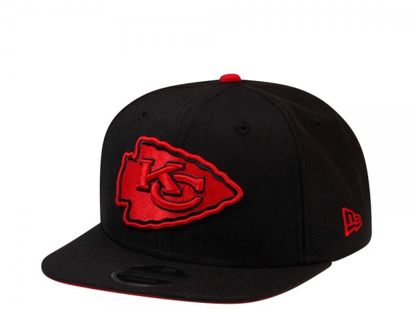 New Era Kansas City Chiefs Original Fit Black and Red Edition 9Fifty Snapback Cap