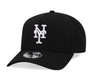 New Era New York Mets Black Classic Edition 9Forty A Frame Snapback Cap