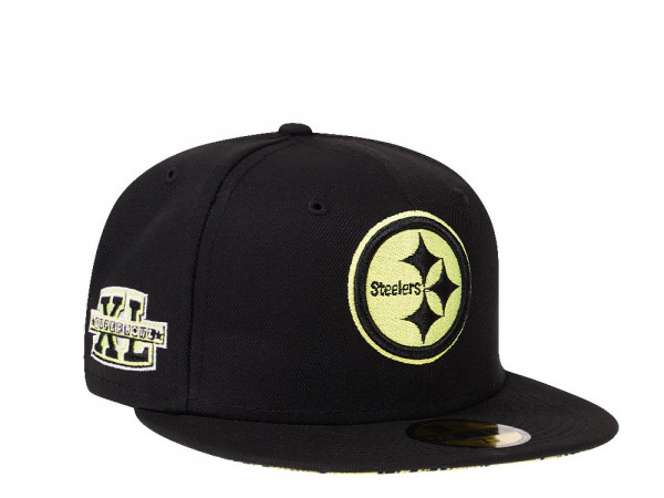 New Era Pittsburgh Steelers Super Bowl XL Black Summerpop Edition 59Fifty Fitted Cap