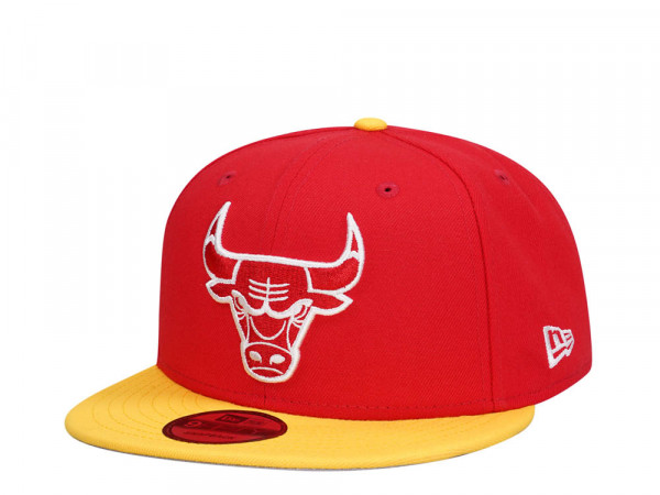 New Era Chicago Bulls Red and Yellow Two Tone Edition 9Fifty Snapback Cap