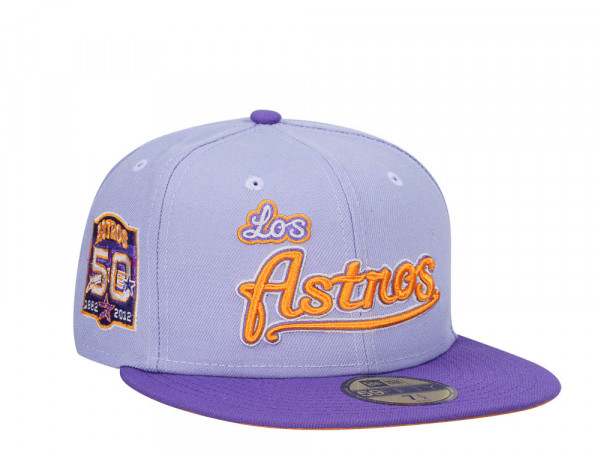 New Era Houston Astros 50th Anniversary Purple Infusion Two Tone Edition 59Fifty Fitted Cap
