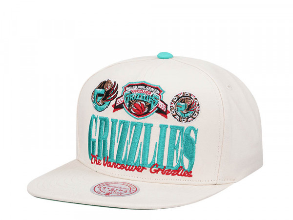 Mitchell & Ness Vancouver Grizzlies Reframe Retro Off White Snapback Cap
