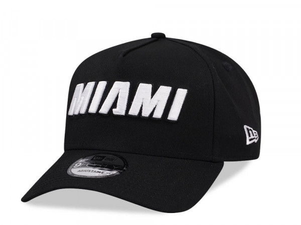 New Era Miami Heat Black Classic Edition 9Forty A Frame Snapback Cap