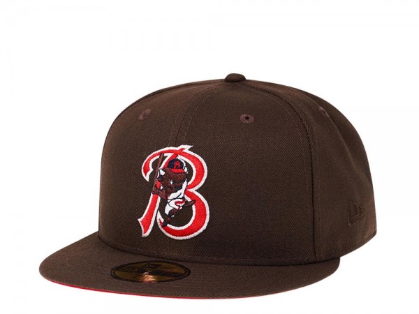 New Era Buffalo Bisons Coffee Red Prime Edition 59Fifty Fitted Cap