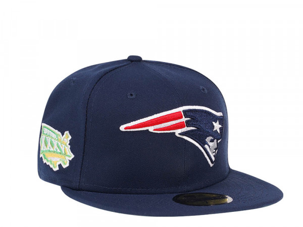 New Era New England Patriots Citruspop Patch Super Bowl XXXV 59fifty Fitted Cap