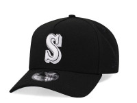 New Era Seattle Mariners Black Classic Edition 9Forty A Frame Snapback Cap