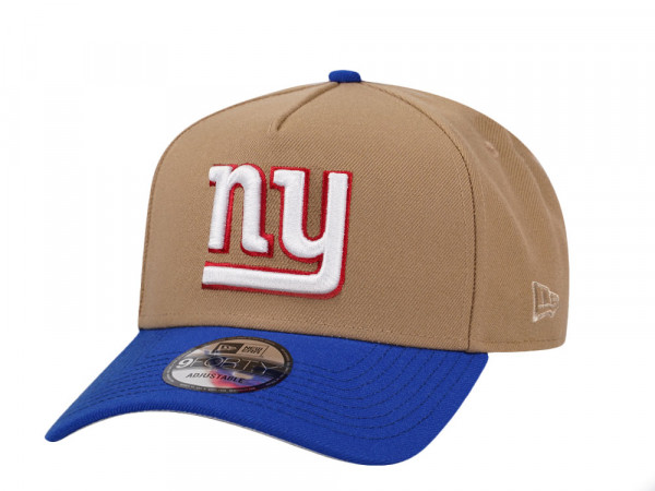 New Era New York Giants Khaki Two Tone Edition 9Forty A Frame Snapback Cap
