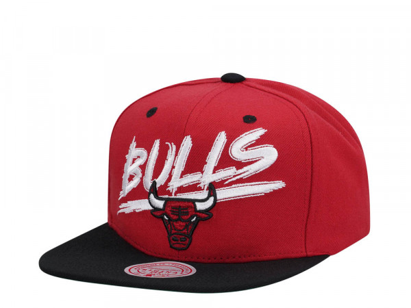 Mitchell & Ness Chicago Bulls Transcript Red Two Tone Snapback Cap