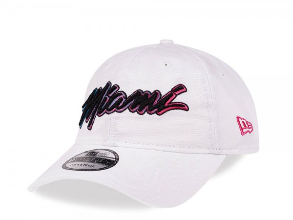 New Era Miami Heat City White Edition Casual Classic Strapback Cap