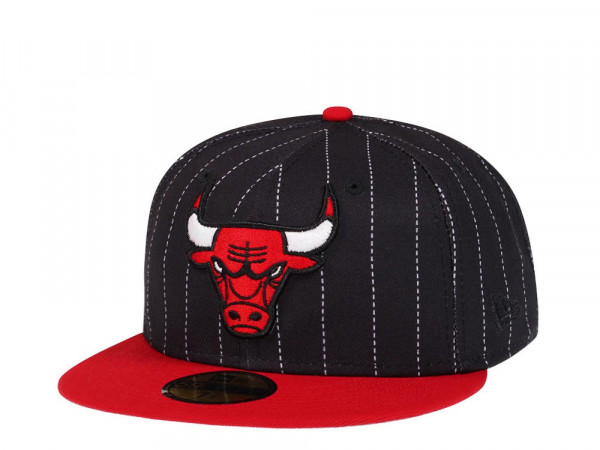 New Era Chicago Bulls Pinstripe Legends Edition 59Fifty Fitted Cap