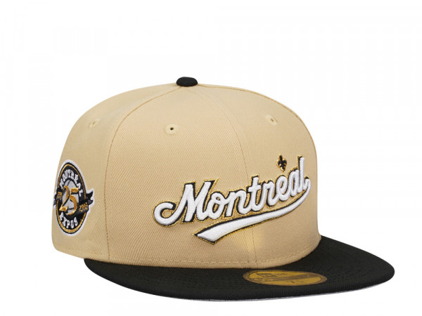 New Era Montreal Expos 25th Anniversary Vegas Gold Prime Two Tone Edition 59Fifty Fitted Cap