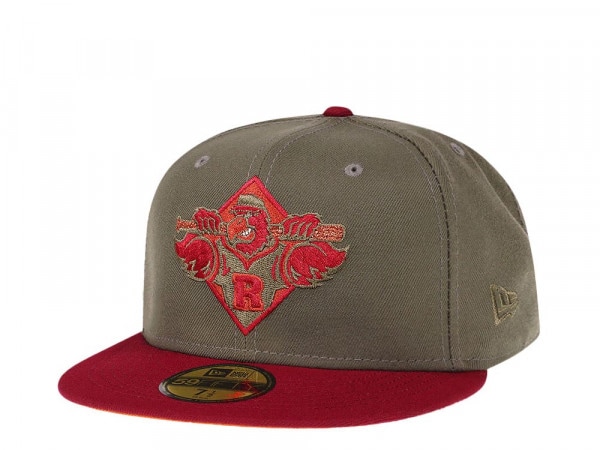 New Era Rochester Red Wings Olive and Wine Two Tone Edition 59Fifty Fitted Cap