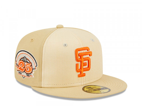 New Era San Francisco Giants 25th Anniversary Raffia Front Vegas Gold Edition 59Fifty Fitted Cap