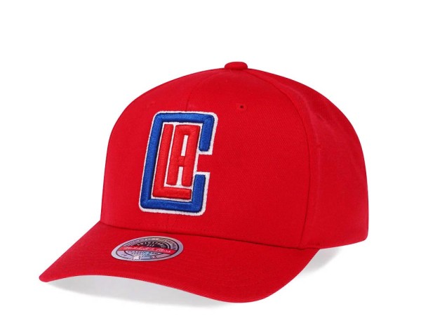 Mitchell & Ness Los Angeles Clippers Team Ground Red Line Solid Flex Snapback Cap