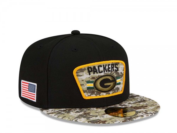 New Era Green Bay Packers Salute to Service 21 59Fifty Fitted Cap