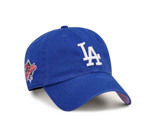 47Brand Los Angeles Dodgers World Series 1988 Royal Double Under Clean Up Strapback Cap