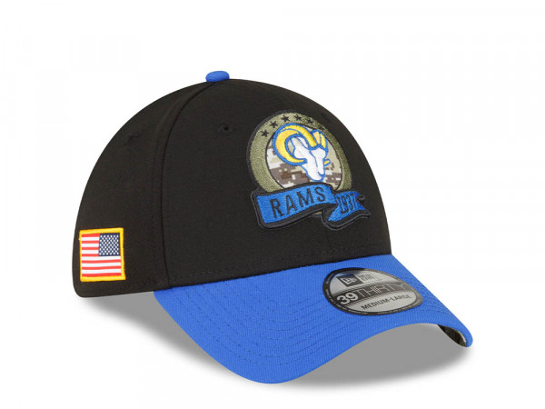 New Era Los Angeles Rams Salute to Service 2022 39Thirty Stretch Cap