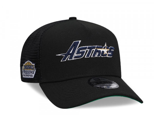 New Era Houston Astros Astrodome Black Throwback 9Forty A Frame Trucker Snapback Cap