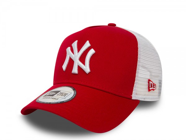 New Era New York Yankees Red and White Trucker Snapback Cap