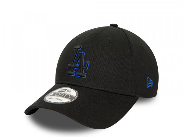 New Era Los Angeles Dodgers Black Metallic Outline Edition 9Forty Strapback Cap