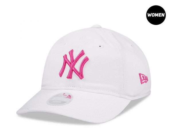 New Era New York Yankees White Pink Womens 9Twenty Strapback Cap