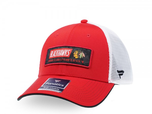 Fanatics Chicago Blackhawks Red Iconic Trucker Snapback Cap