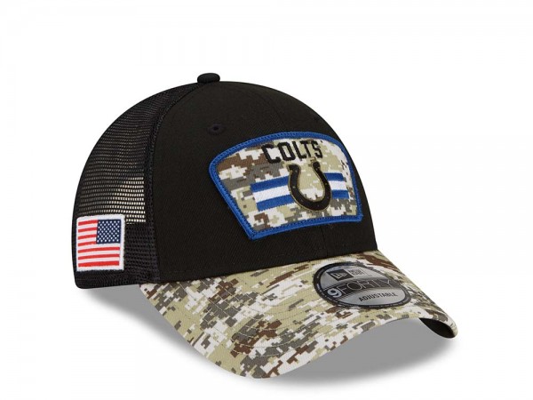 New Era Indianapolis Colts Salute to Service 21 9Forty Trucker Snapback Cap
