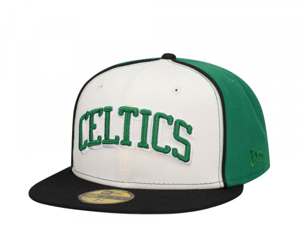 New Era Boston Celtics Chrome Black Green Two Tone Edition 59Fifty Fitted Cap
