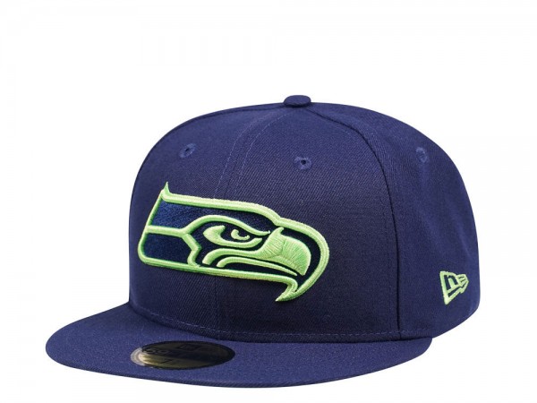 New Era Seattle Seahawks Blue and Green Edition 59Fifty Fitted Cap